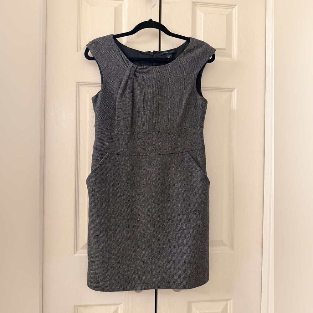Banana Republic Gray Wool-Blend Dress